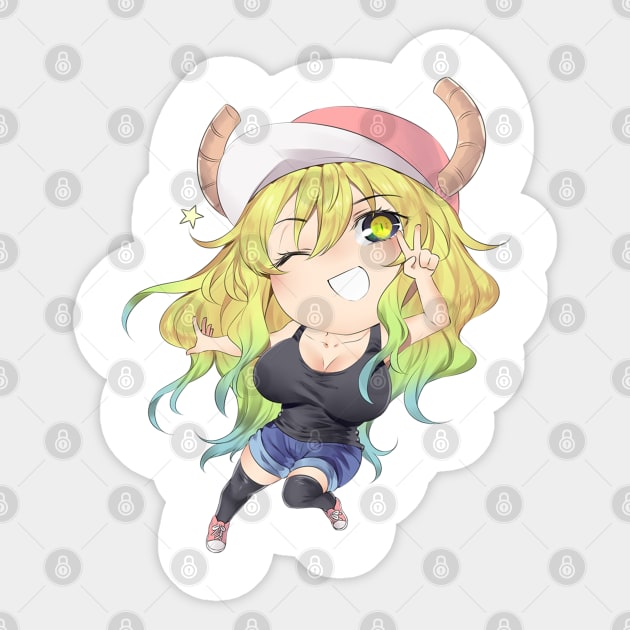 Miss Kobayashi's Dragon Maid - Lucoa Quetzalcoatl Sticker by Anime Access